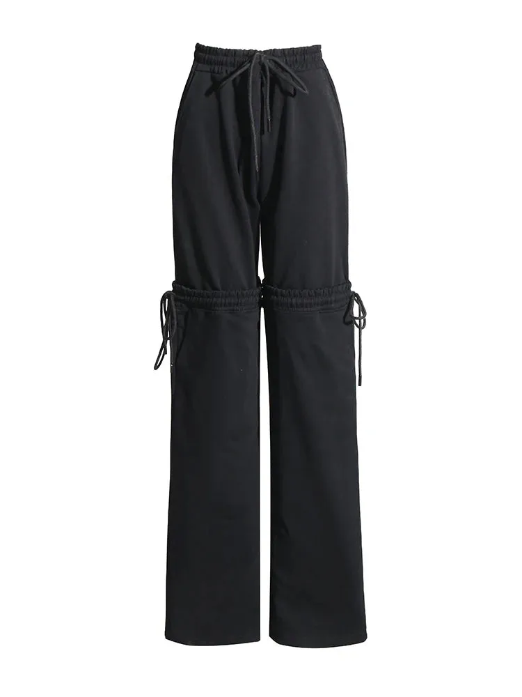 Pre Order:  Drawstring Wide Leg Cotton Pants