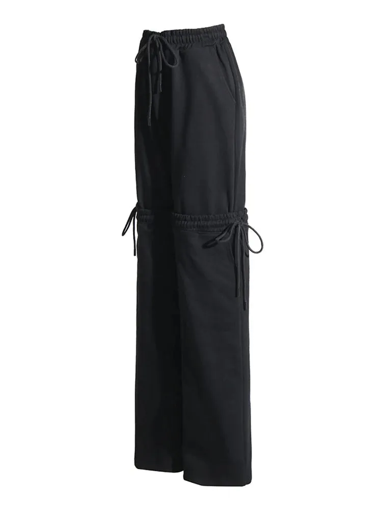 Pre Order:  Drawstring Wide Leg Cotton Pants