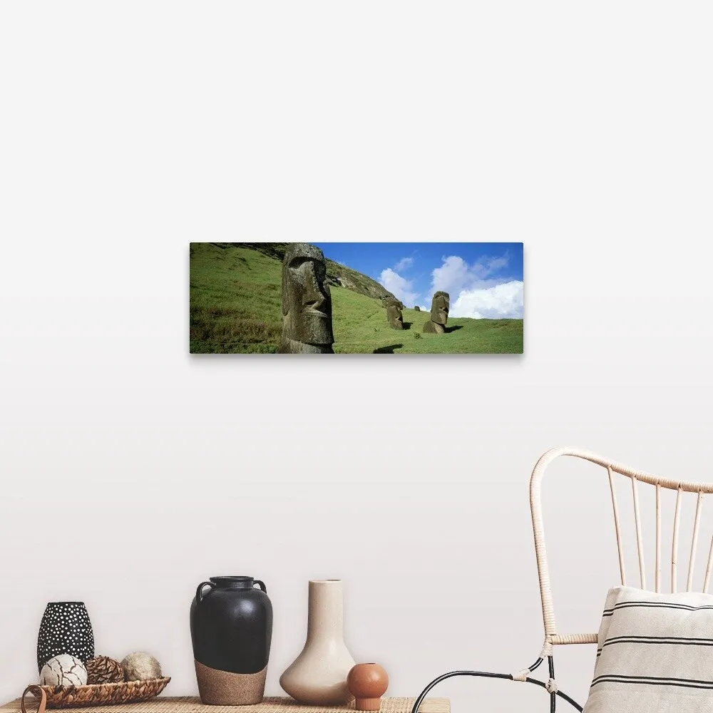 " Stone Heads, Easter Islands, Chile" Canvas Wall Art