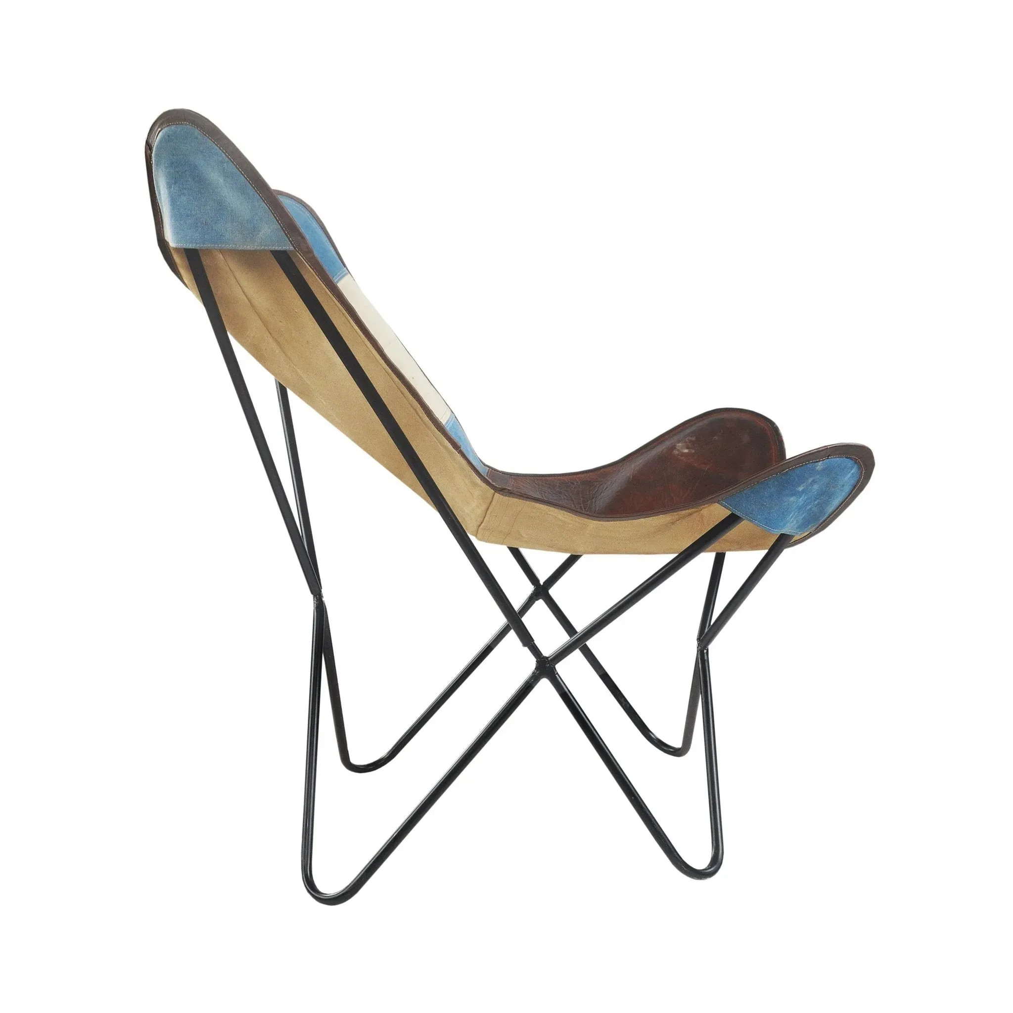 Slingback Butterfly 35009MLT Blue/Brown Accent Chair