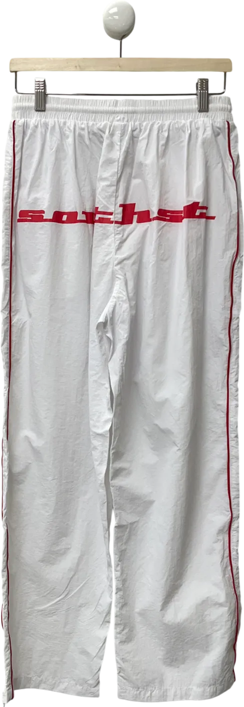 SOUTH.ST White Straight Leg Trousers UK M