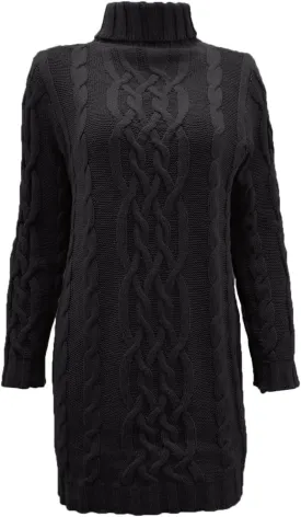 Sweater Dress for Women Oversized Crewneck Long Sleeve Mini Dress Solid Chunky Knit Sweater 2024 Fall Winter Pullover