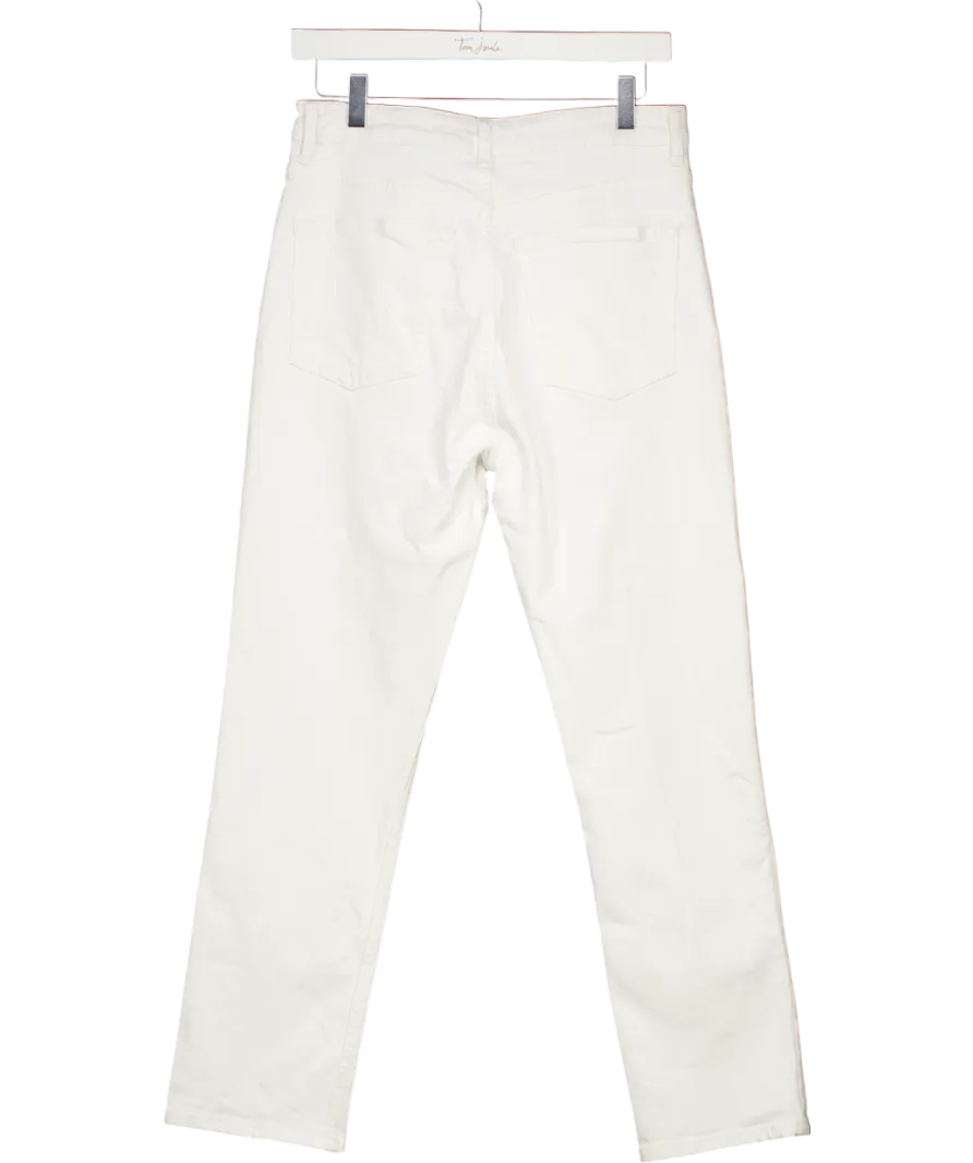 Topshop White High Rise Slim Straight Jeans L32 W30