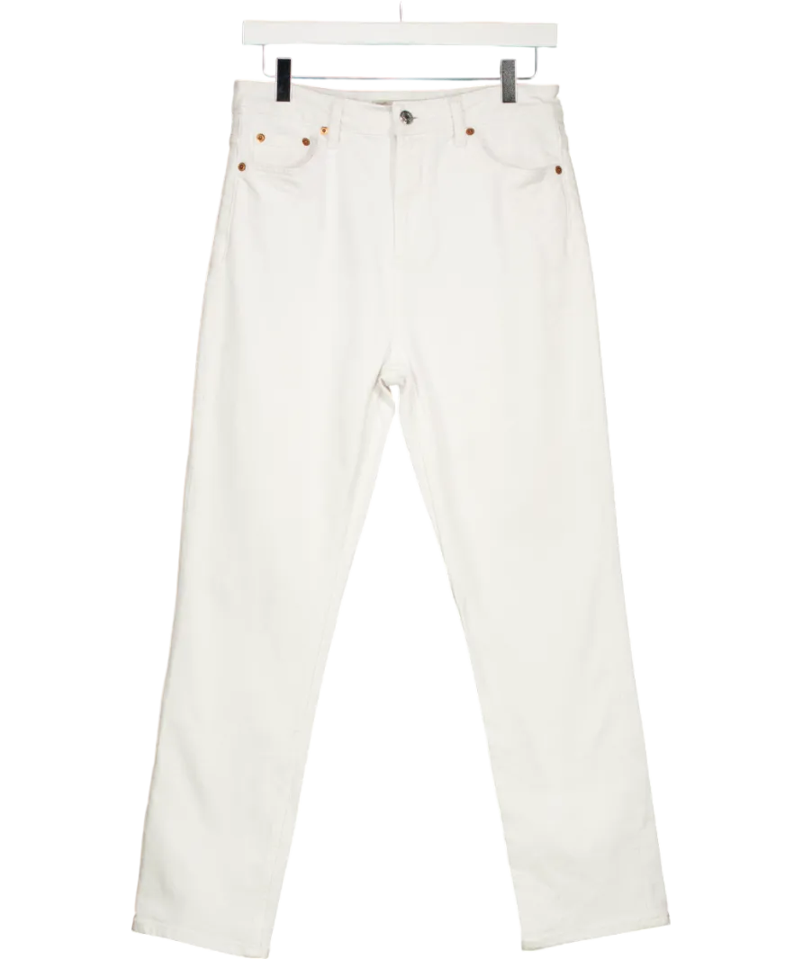 Topshop White High Rise Slim Straight Jeans L32 W30