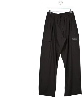 Vanquish Black Utility Wide Leg Cargo Pants UK L