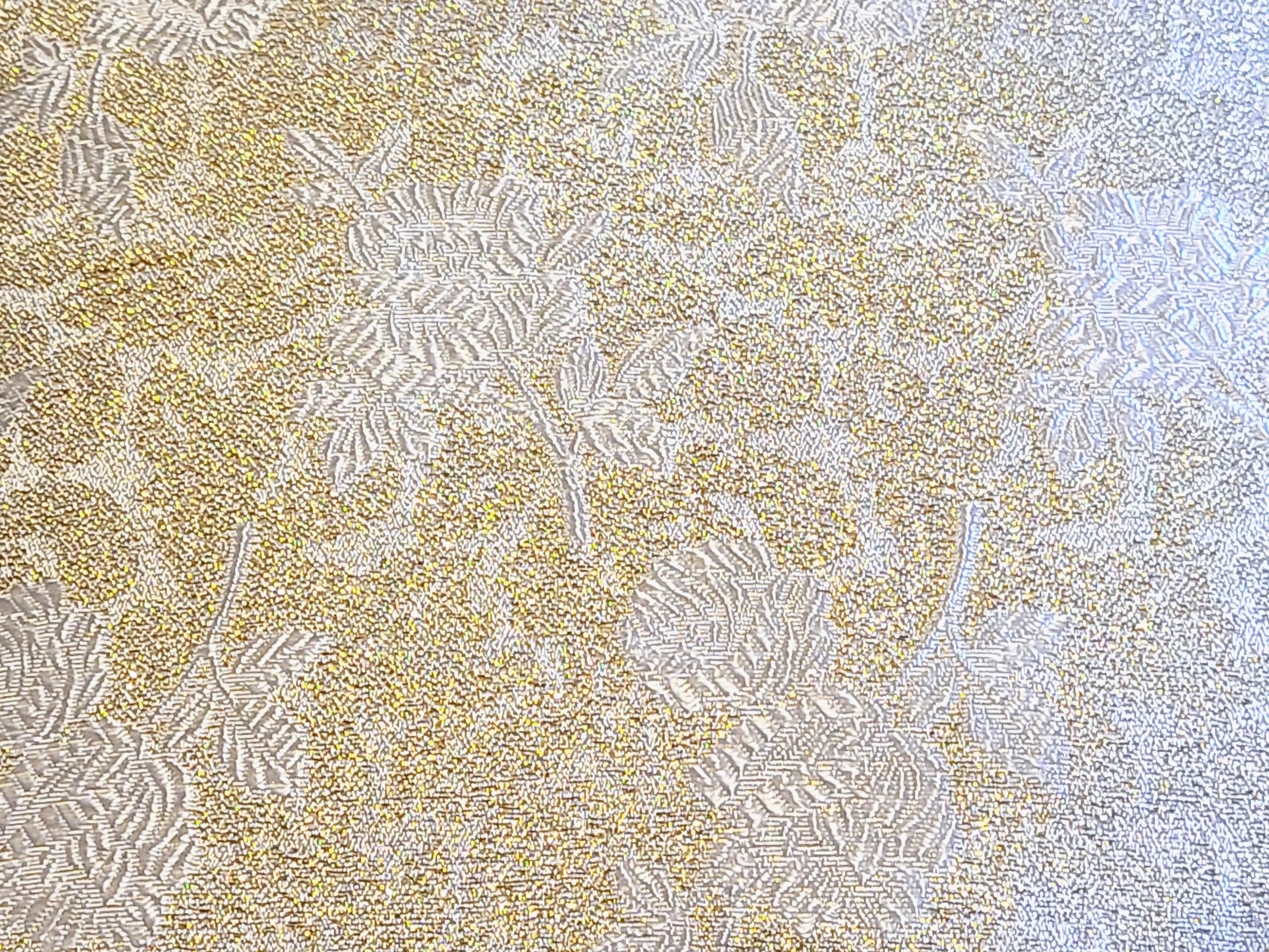Vintage Fabric - Brocade - Roses - Gold Metallic - Fabric Remnant - BRK127