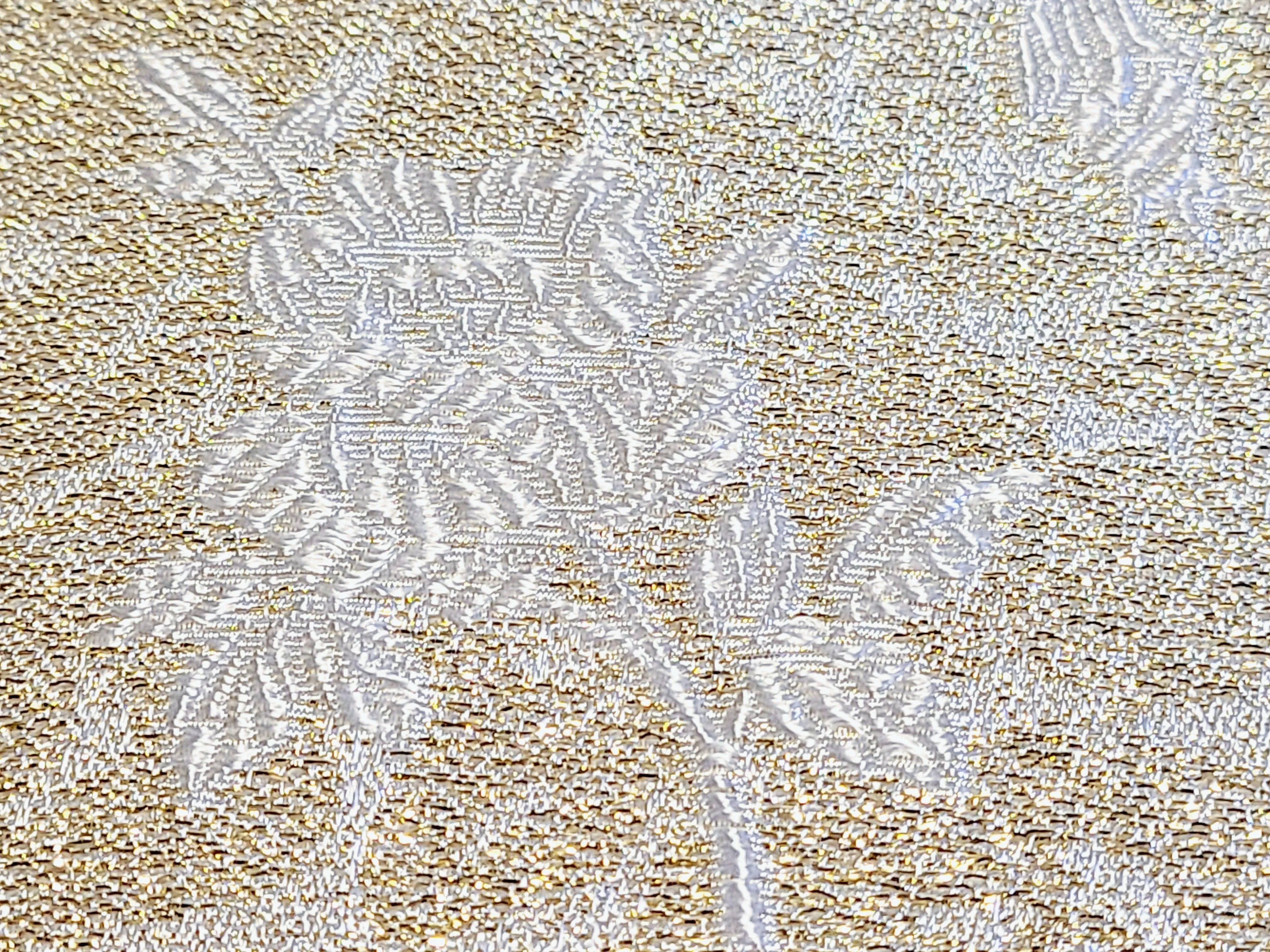 Vintage Fabric - Brocade - Roses - Gold Metallic - Fabric Remnant - BRK127