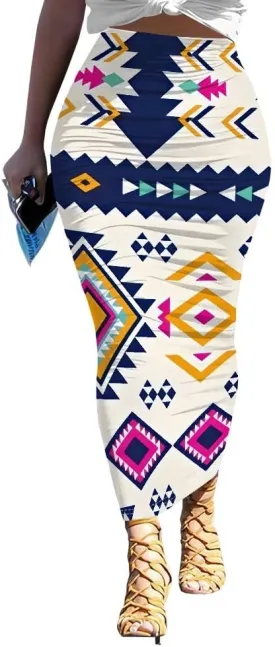 Women's Casual Ruched High Waist Bodycon Party Club Night Out Pencil Suit Skirt Elegant Stretchy Below Knee Work Skirt Dress