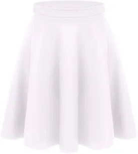 Women's Midi Skirt Flared Stretch Skirt for Women Reg & Plus Size. Casual A line, Basic Everyday Wear, Formal Office